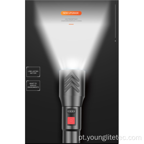 XHP50 Zoomable USB Recarregável lanterna LED